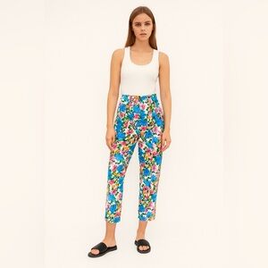 ZARA Floral High Rise Cropped Pants – Size 28/M (Fit Small)